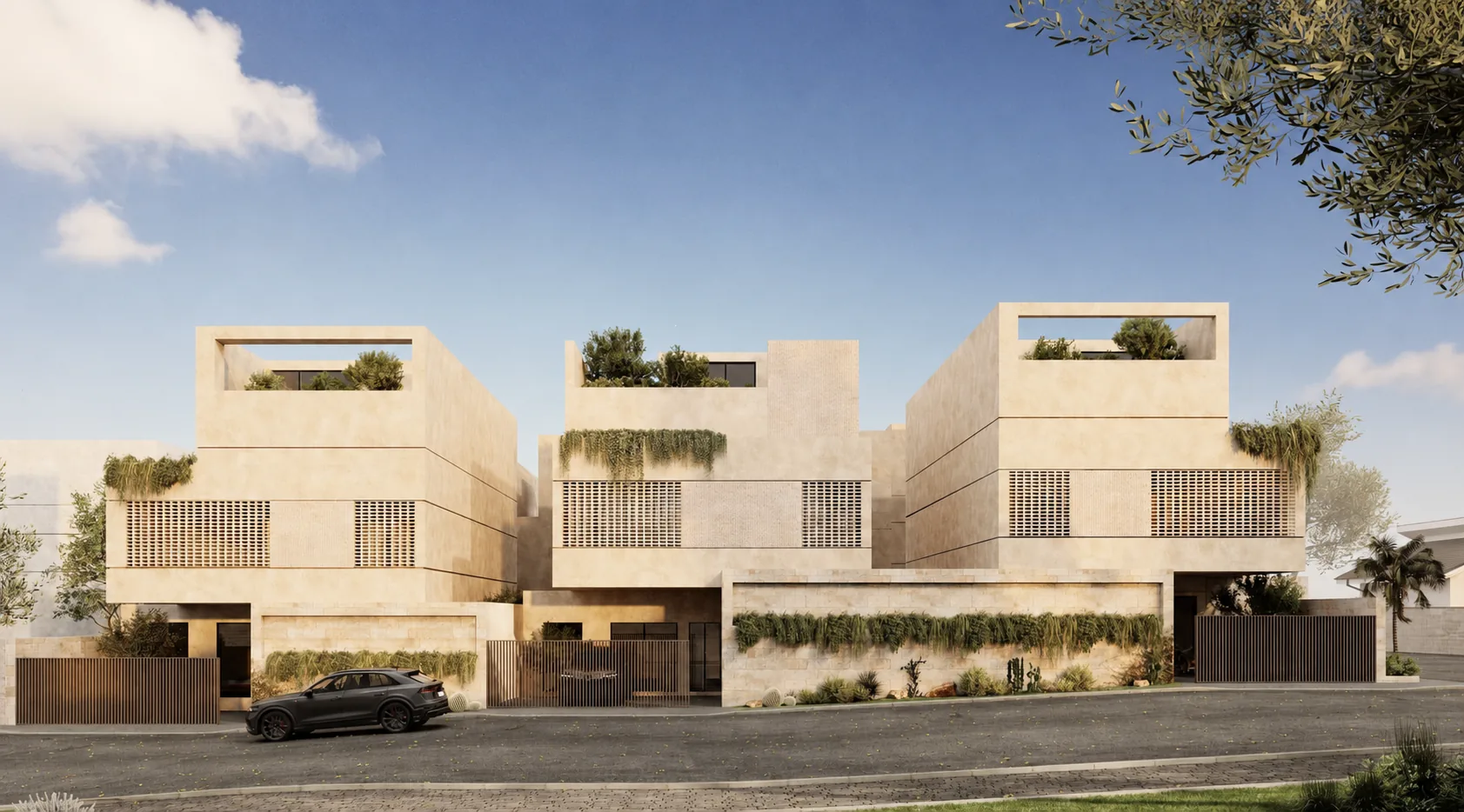 Amarnah villas on a quiet street in Riyadh